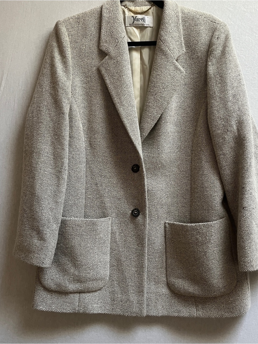 Yarell Womens 12 Virgin Wool Angora Textured Blazer Jacket